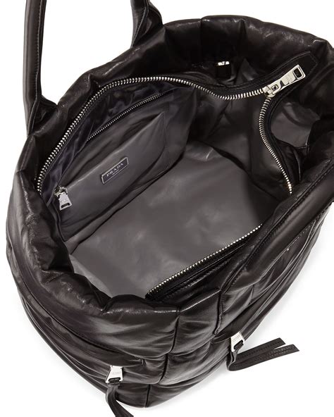 prada bomber nappa leather tote|Prada Livermore.